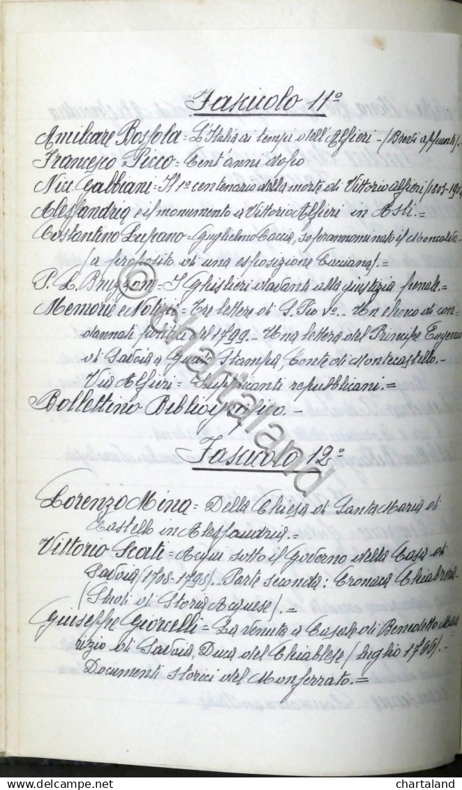 Rivista Di Storia Arte Archeologia Prov. Di Alessandria Anno XII Completo 1903 - Other & Unclassified