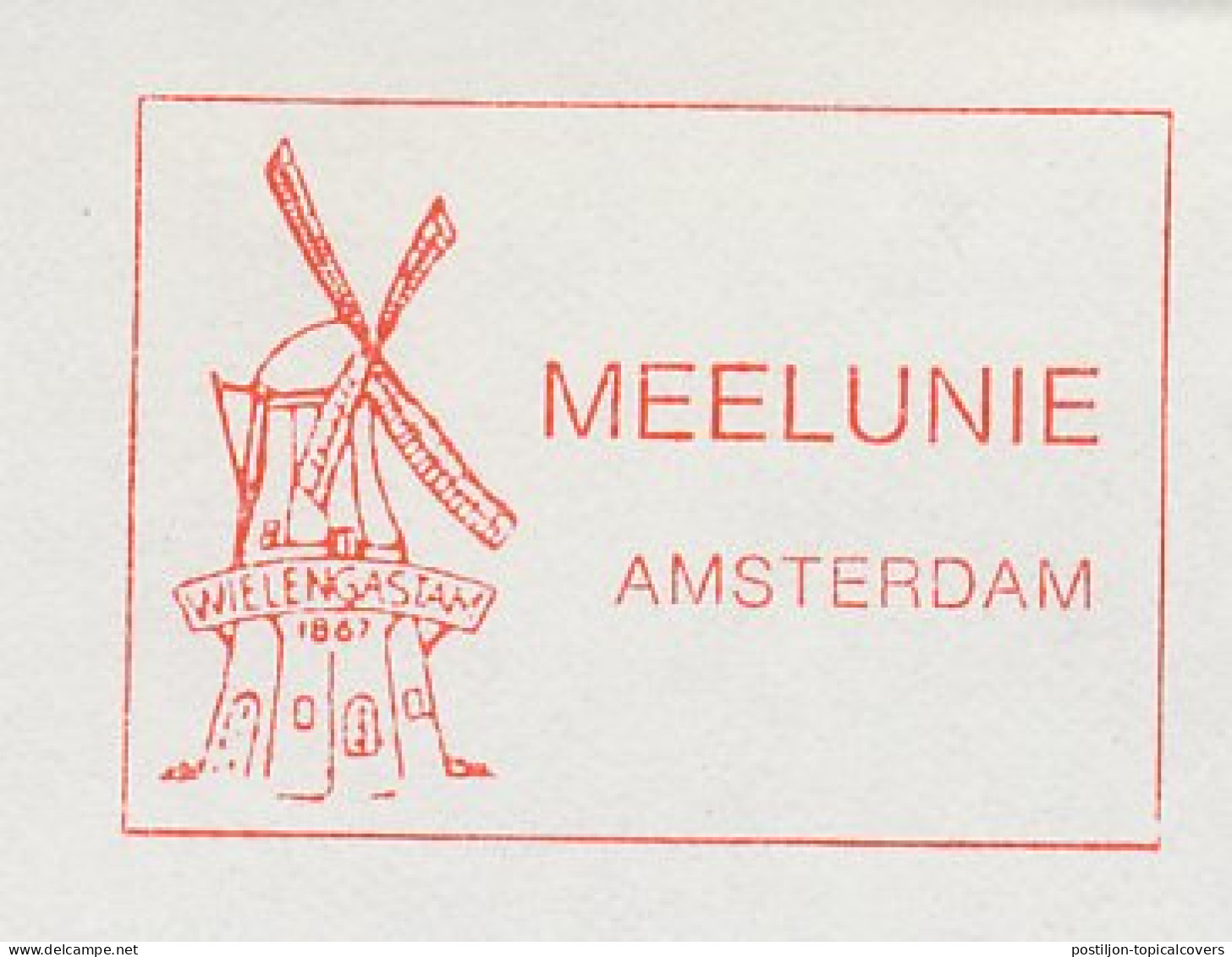 Meter Proof / Test Strip Netherlands 1976 Windmill - Flour Union - Mühlen
