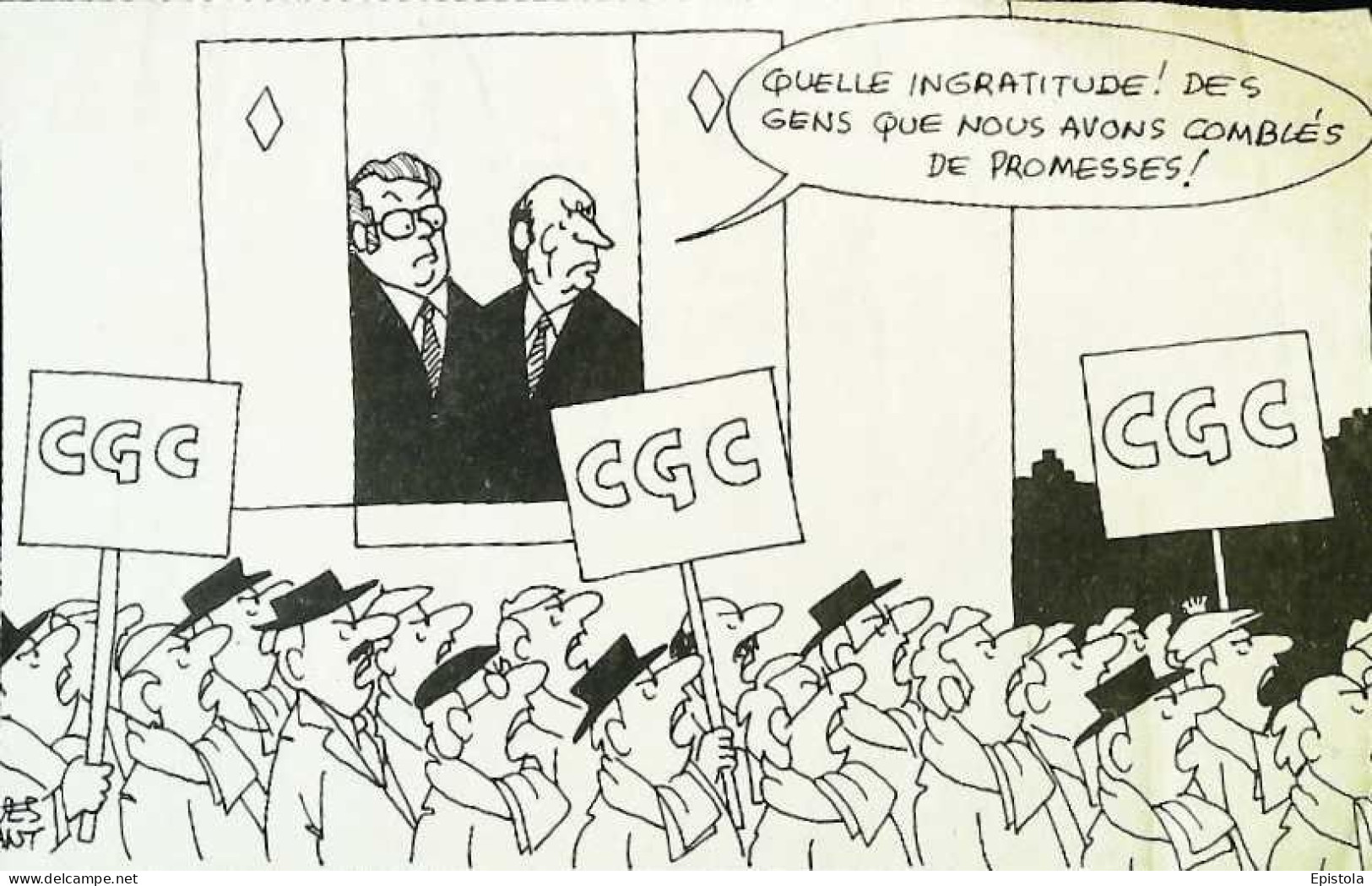 ► Coupure De Presse  Quotidien Le Figaro Jacques Faisant 1983  CGC Manifestation Mitterrand Mauroy - 1950 - Heute