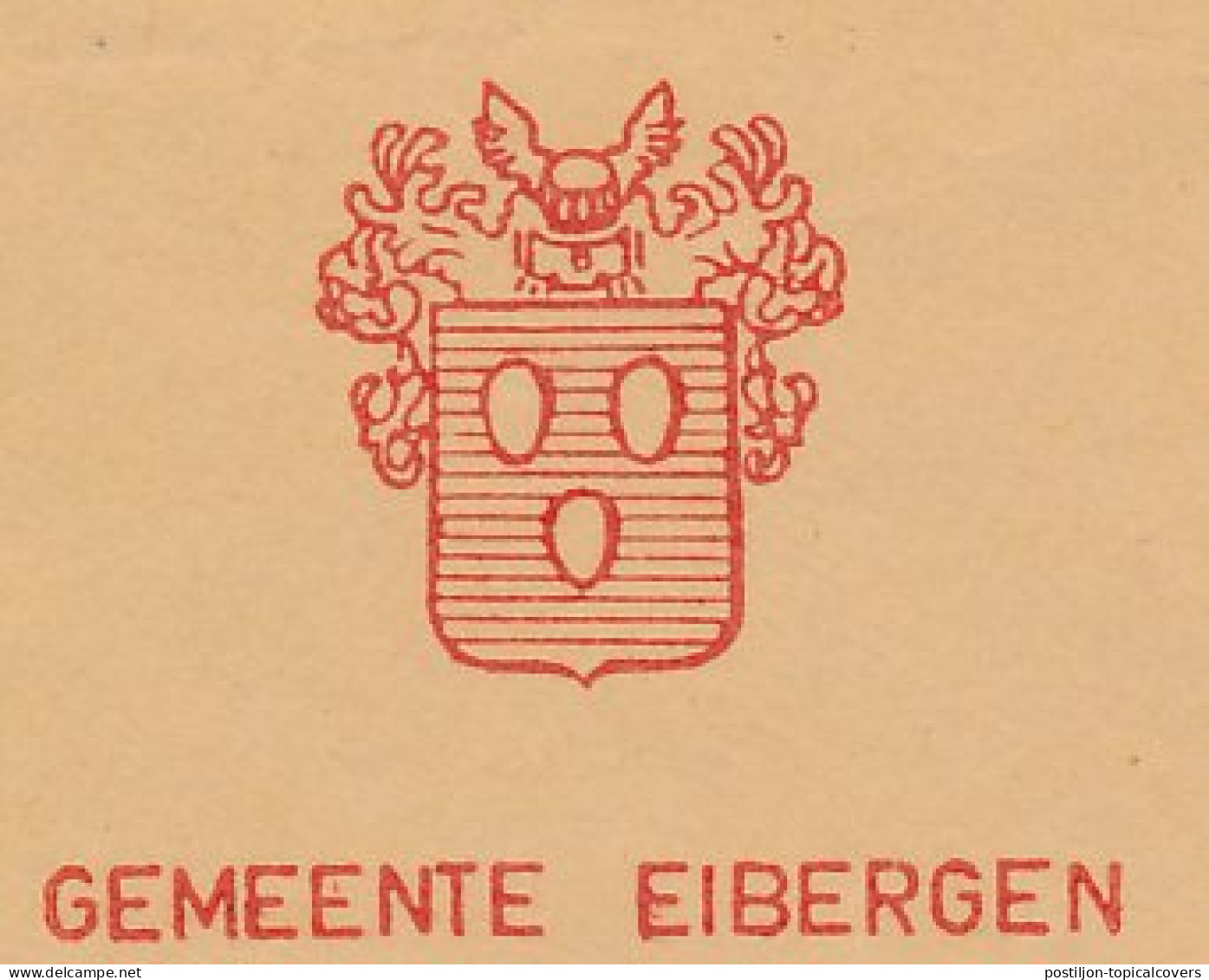 Meter Cover Netherlands 1963 Egg - Municipal Coat Of Arms Eibergen - Hoftiere