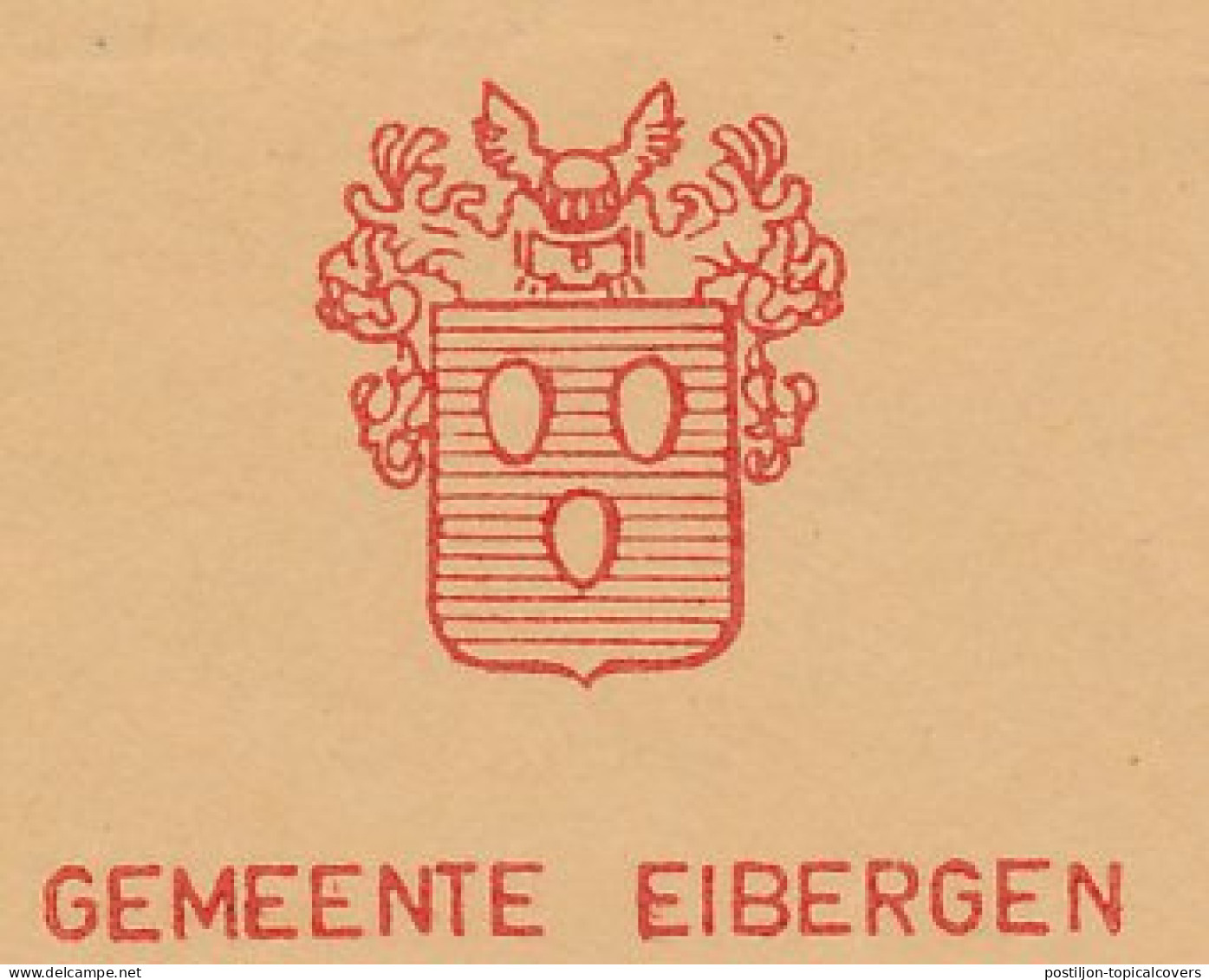 Meter Cover Netherlands 1963 Egg - Municipal Coat Of Arms Eibergen - Ferme