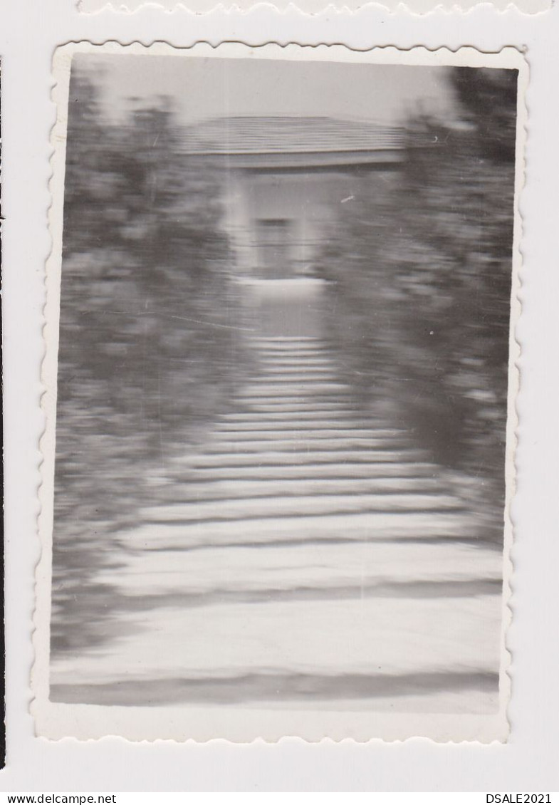 Stairs, Scene In Park, Odd Unfocused, Abstract Surreal Vintage Orig Photo 6x8.6cm. (505) - Voorwerpen