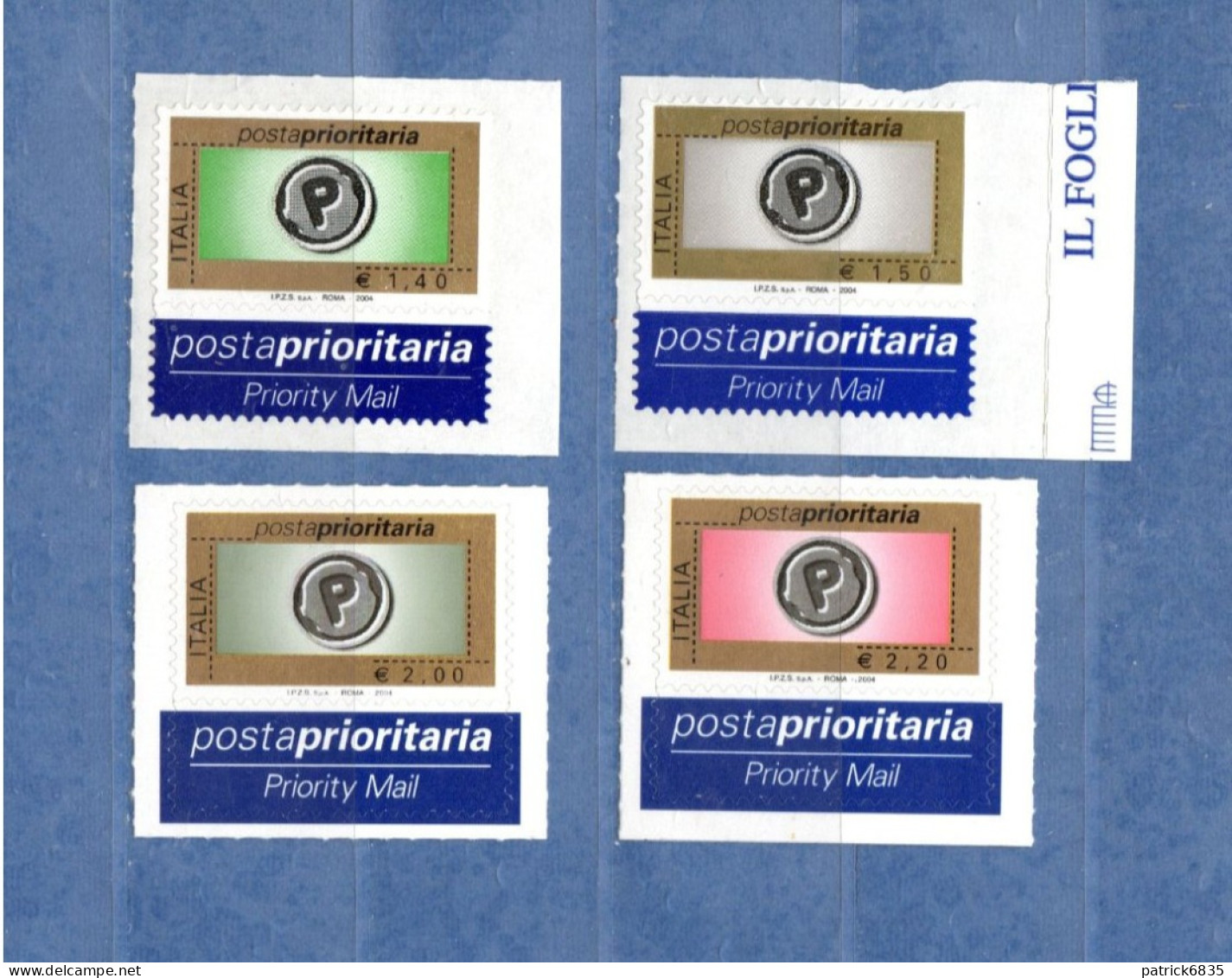 Italia ** -  2004 - Posta Prioritaria.€ 1,40 - 1,50 - 2,00 - 2.20. MNH - 2001-10: Ungebraucht