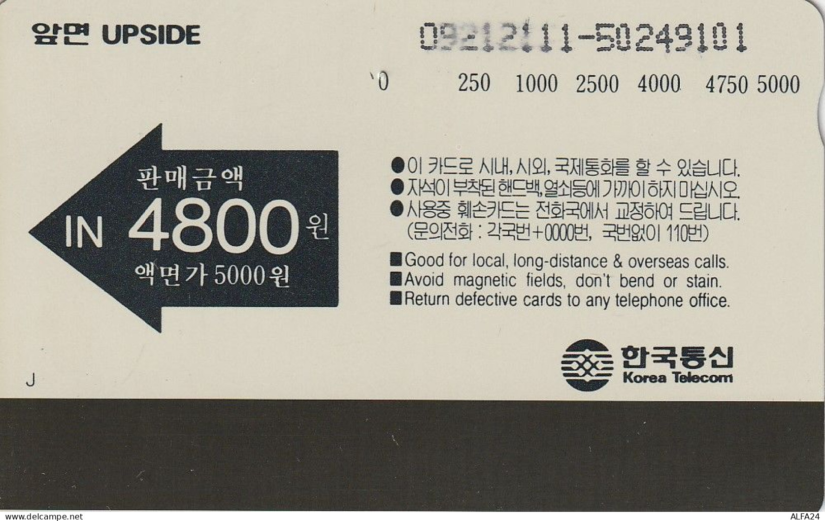 PHONE CARD COREA SUD  (CZ813 - Corea Del Sur