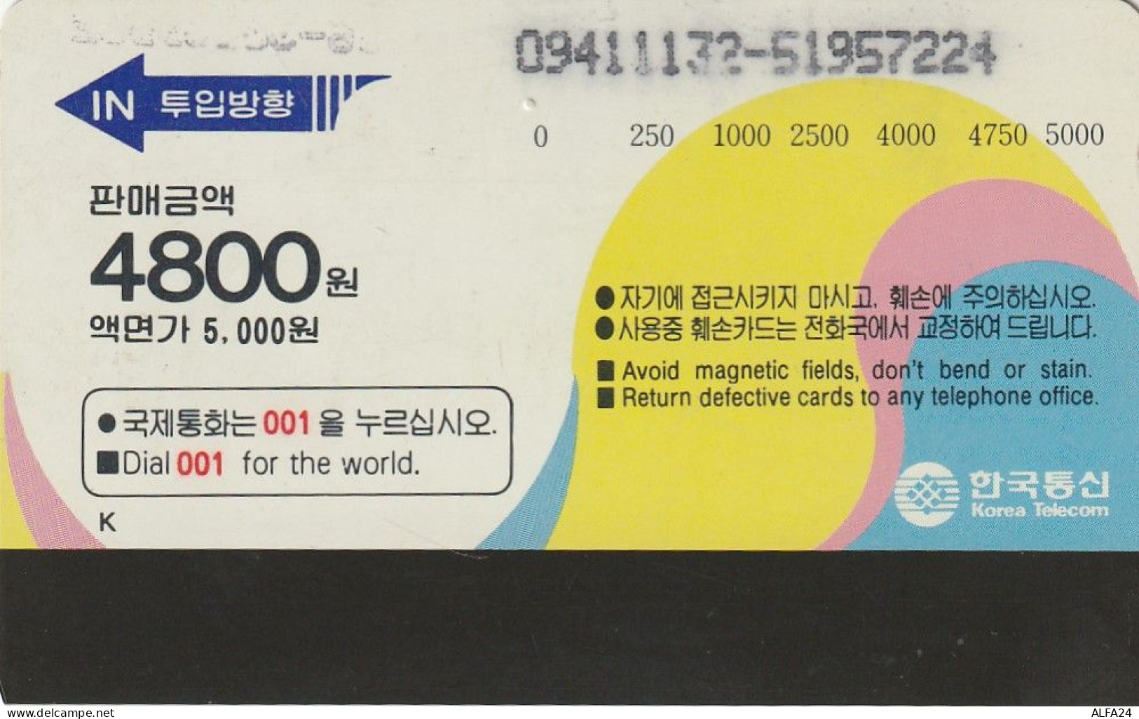 PHONE CARD COREA SUD  (CZ803 - Corea Del Sur