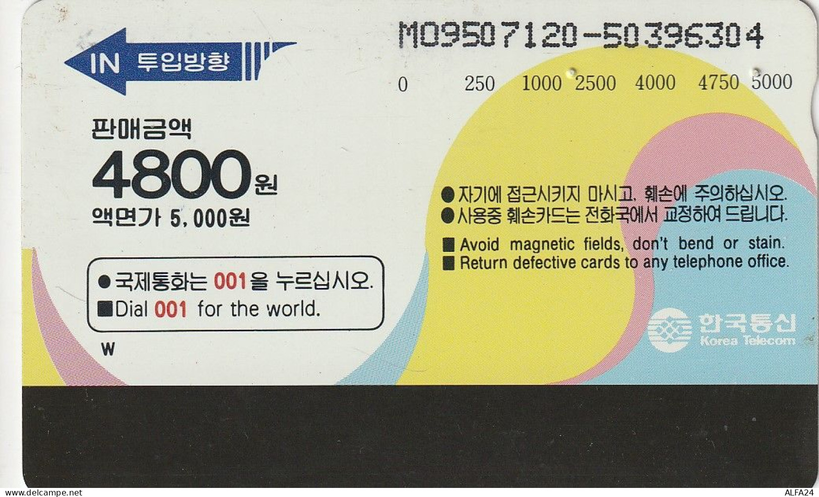 PHONE CARD COREA SUD  (CZ779 - Corea Del Sur