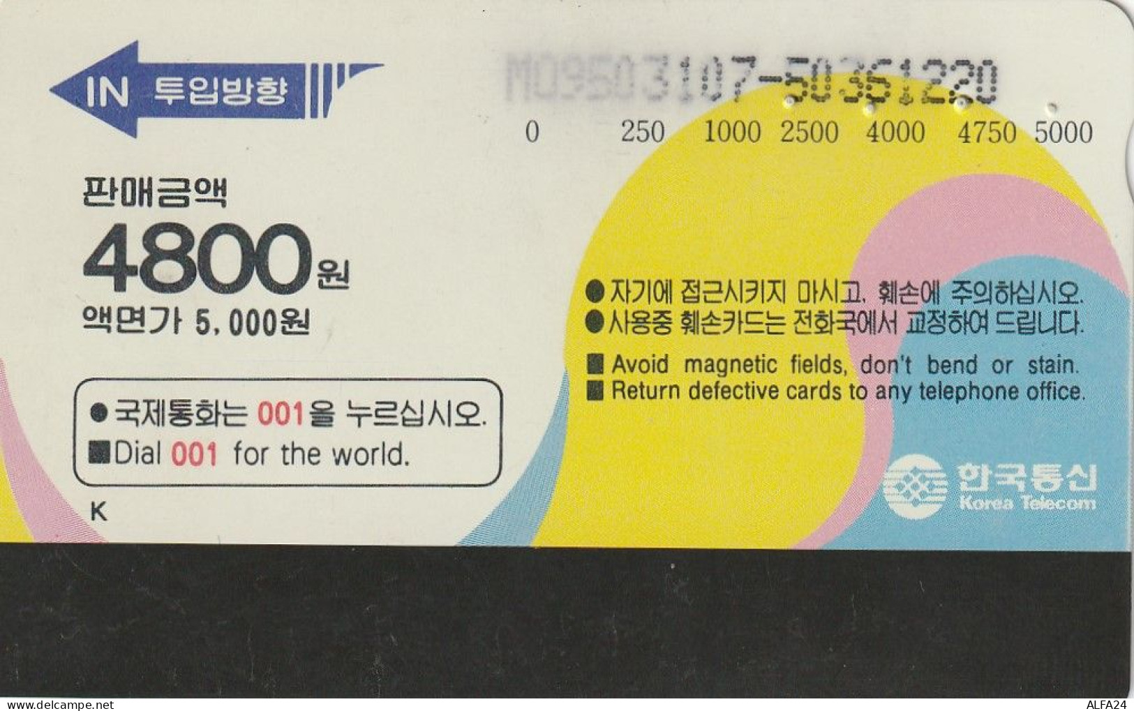 PHONE CARD COREA SUD  (CZ770 - Corée Du Sud