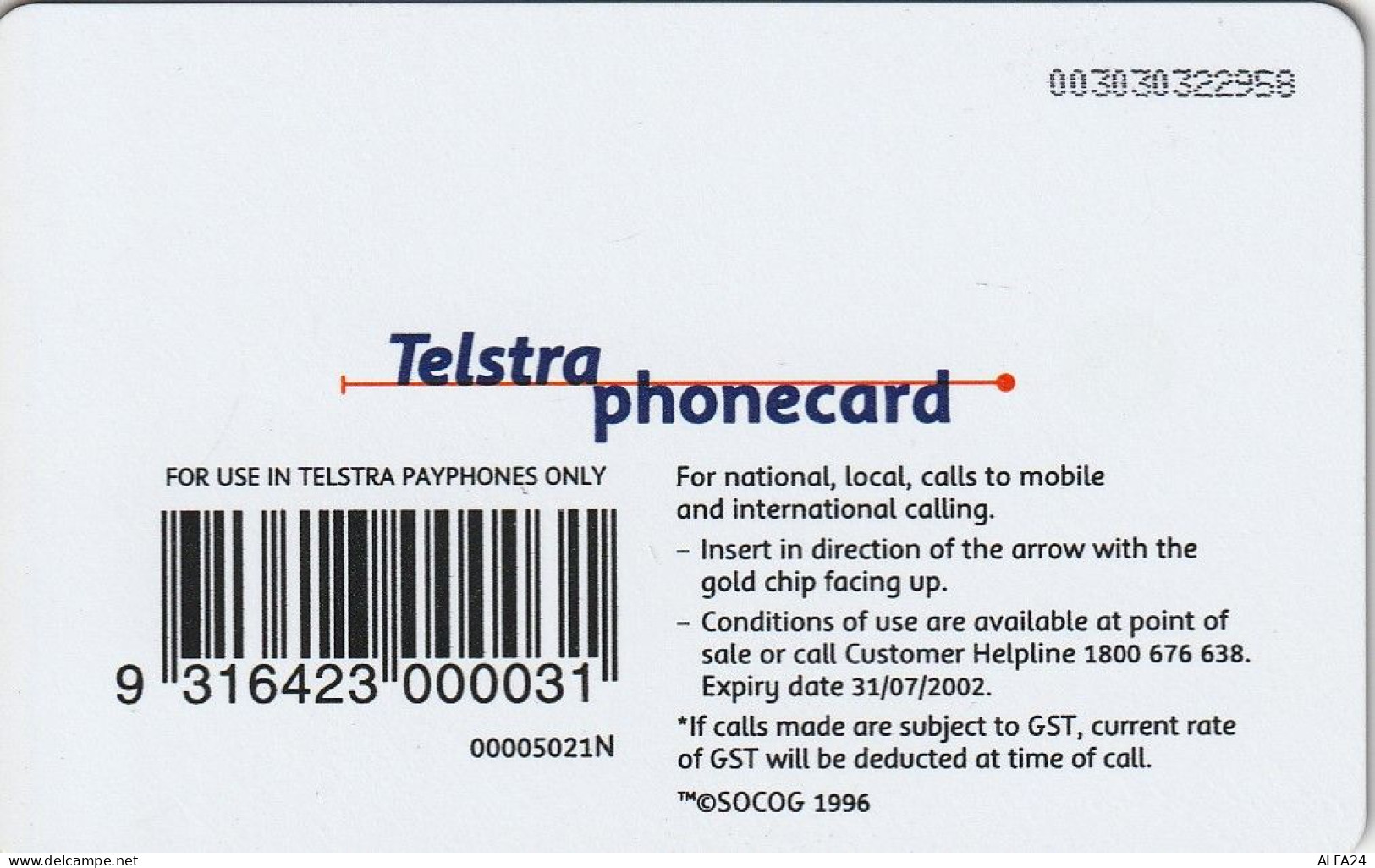 PHONE CARD AUSTRALIA  (CZ597 - Australië