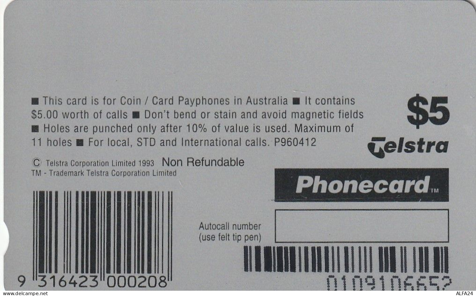 PHONE CARD AUSTRALIA TIR 2000 (CZ589 - Australie