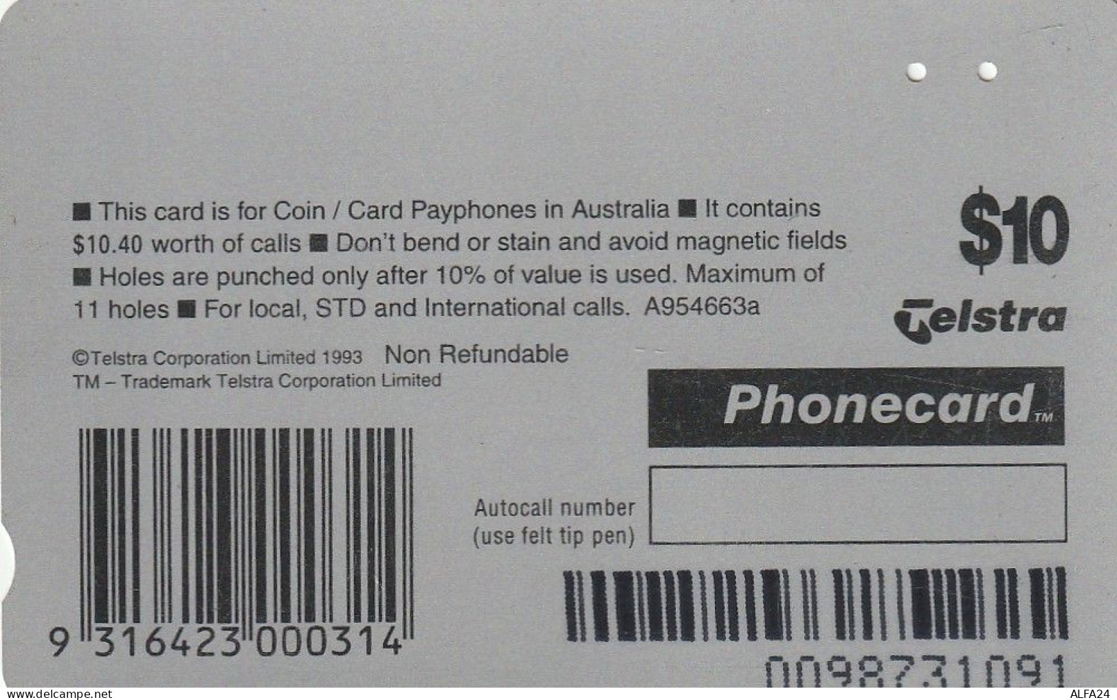 PHONE CARD AUSTRALIA  (CZ581 - Australie