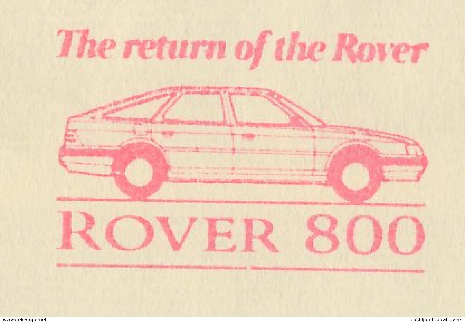 Meter Cover Netherlands 1990 Car - Rover 800 - Cars