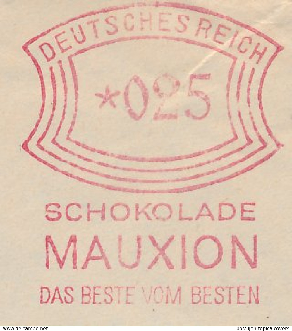 Meter Cover Deutsches Reich / Germany 1931 Chocolate - Mauxion - Food