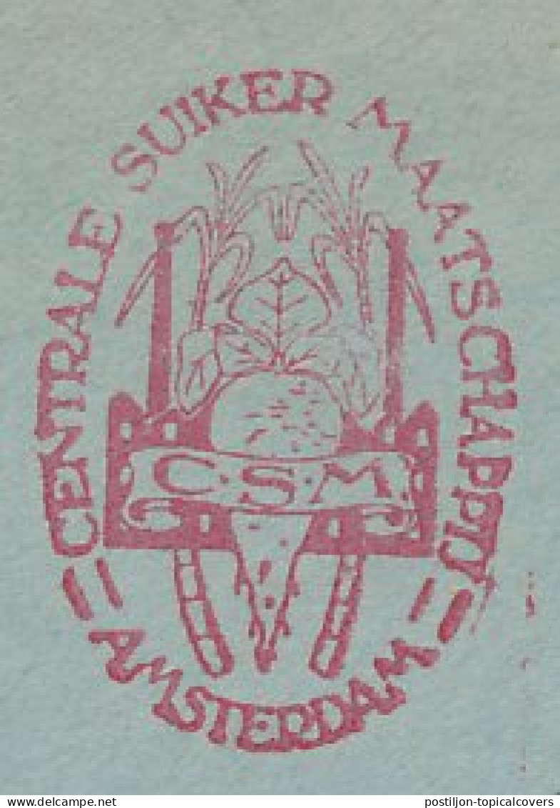 Meter Cover Netherlands 1931 Sugar - Sugar Beet - Landwirtschaft