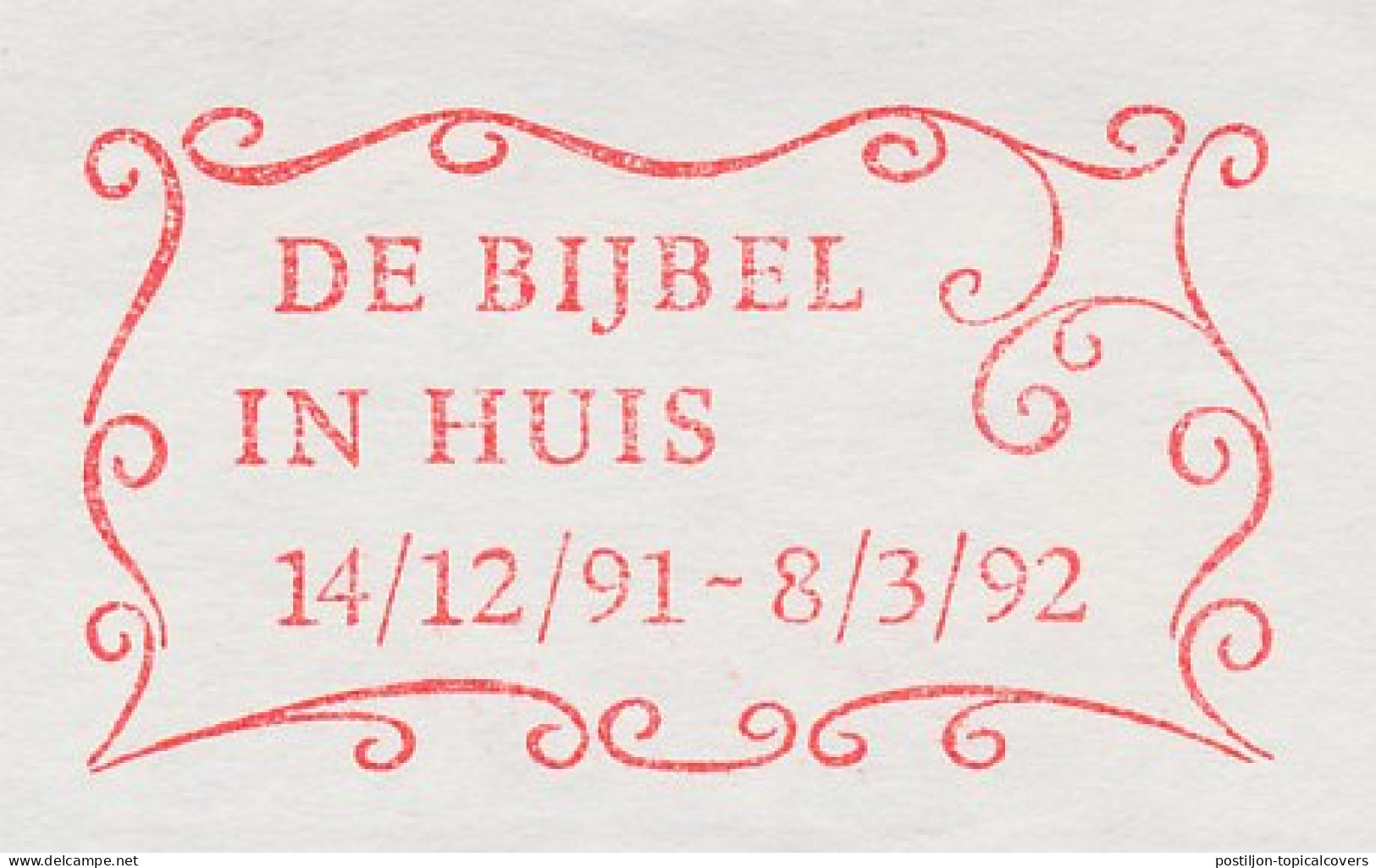 Meter Cover Netherlands 1992 The Bible At Home - Exhibition National Museum Utrecht - Other & Unclassified