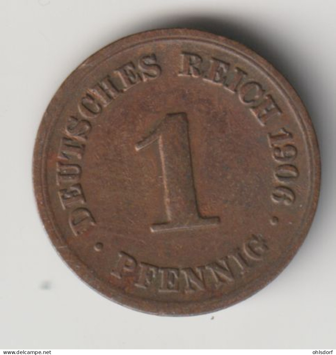 DEUTSCHES REICH 1906 F: 1 Pfennig, KM 10 - 1 Pfennig