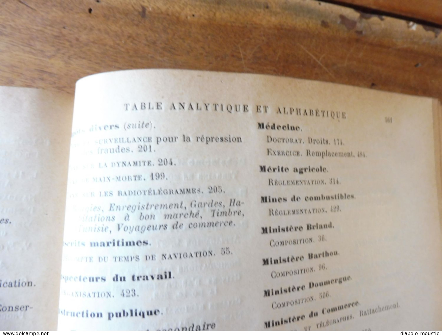 1913  RECUEIL des LOIS : Sericiculture, Dynamites , Fabrication du beurre de cacao,  Etc ; Etc