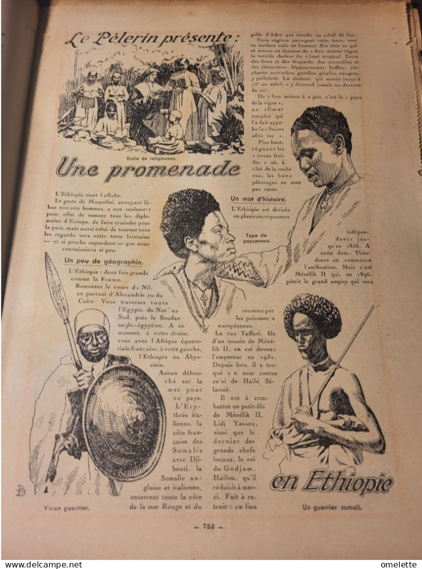 PELERIN 35/ LYBIE/ GUERRE OU PAIX/ETHIOPIE /MANDEL SALON T.S.F /LEPROSERIE HARRAR /CAUCHEMAR DE L EUROPE - 1900 - 1949