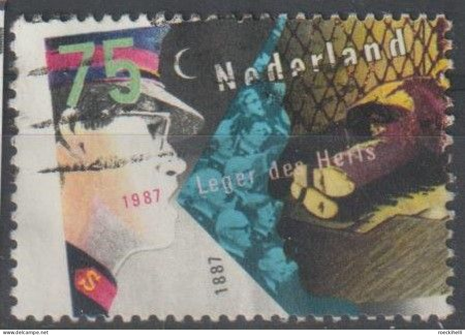 1987 - NIEDERLANDE - SM "100 J. Heilsarmee I.d. Niederlanden"  75 C Mehrf. - O Gestempelt - S.Scan (1312o Nl) - Gebraucht
