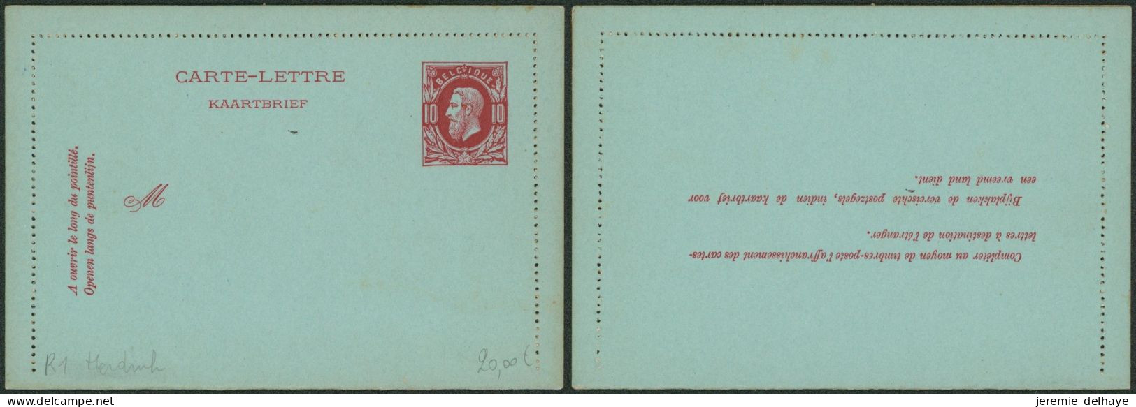 EP Au Type Carte-lettre 10ctm Rouge (SBEP N°R1, Neuf) / Réimpression : Perforation B - Kartenbriefe