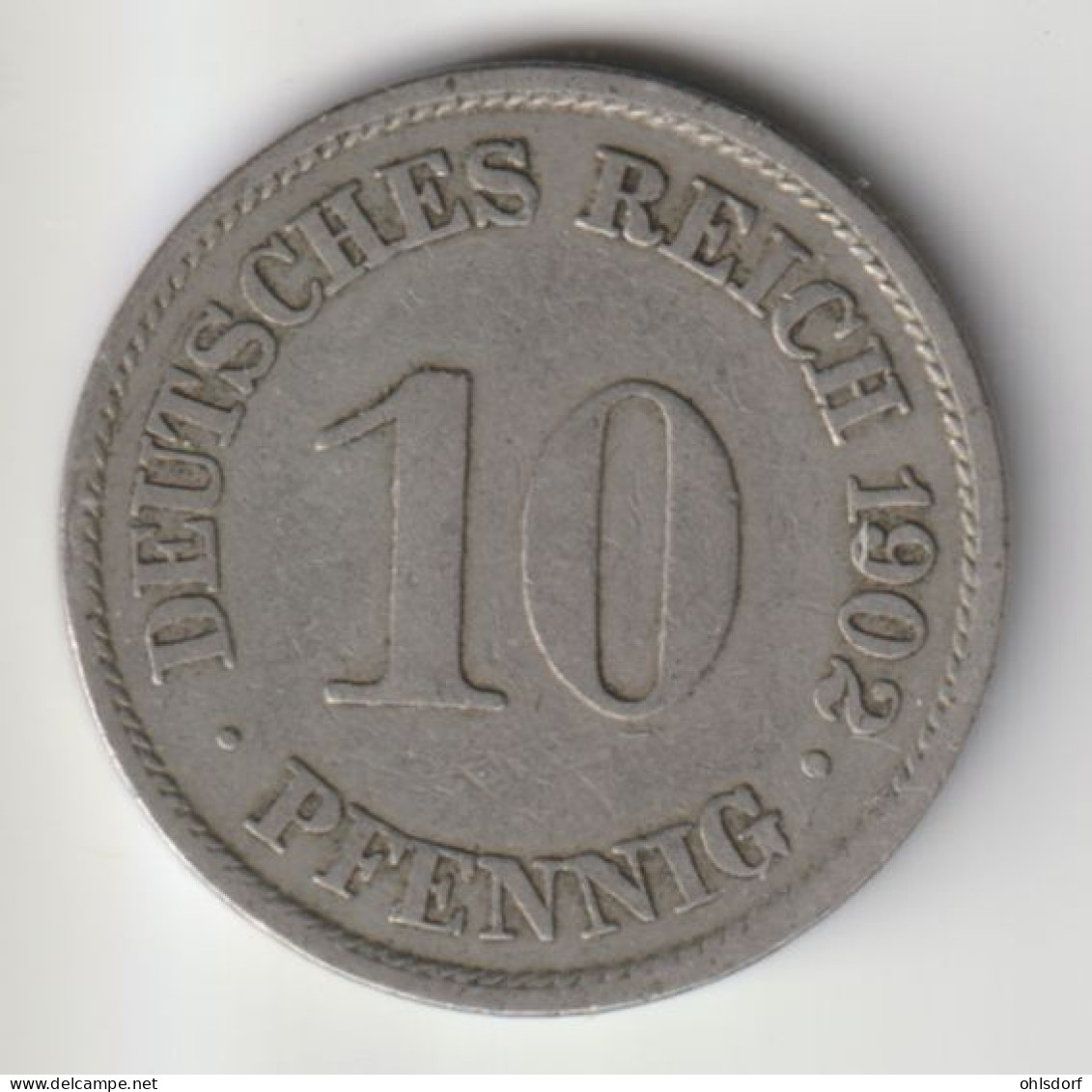 DEUTSCHES REICH 1902 A: 10 Pfennig, KM 12 - 10 Pfennig