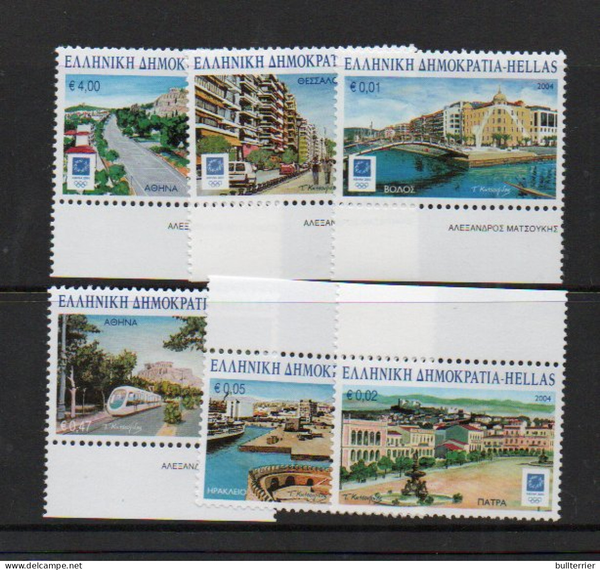 OLYMPICS - GREECE- 2004 -OLYMPICS (11th ISSUES ) SET OF 6  ( SG  2252/57)   MINT NEVER HINGED  SG CAT £19.55 - Ete 2004: Athènes