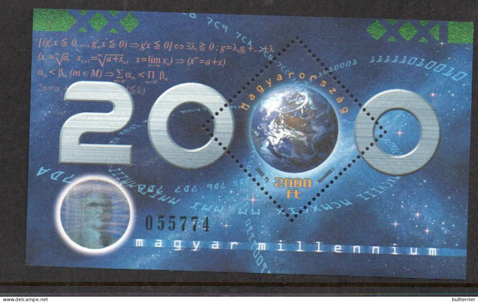 HOLOGRAMS - HUNGARY  -2000 - MILLENIUM / HOLOGRAM S/SHEET  MINT NEVER HINGED  SG CAT £50 - Ologrammi