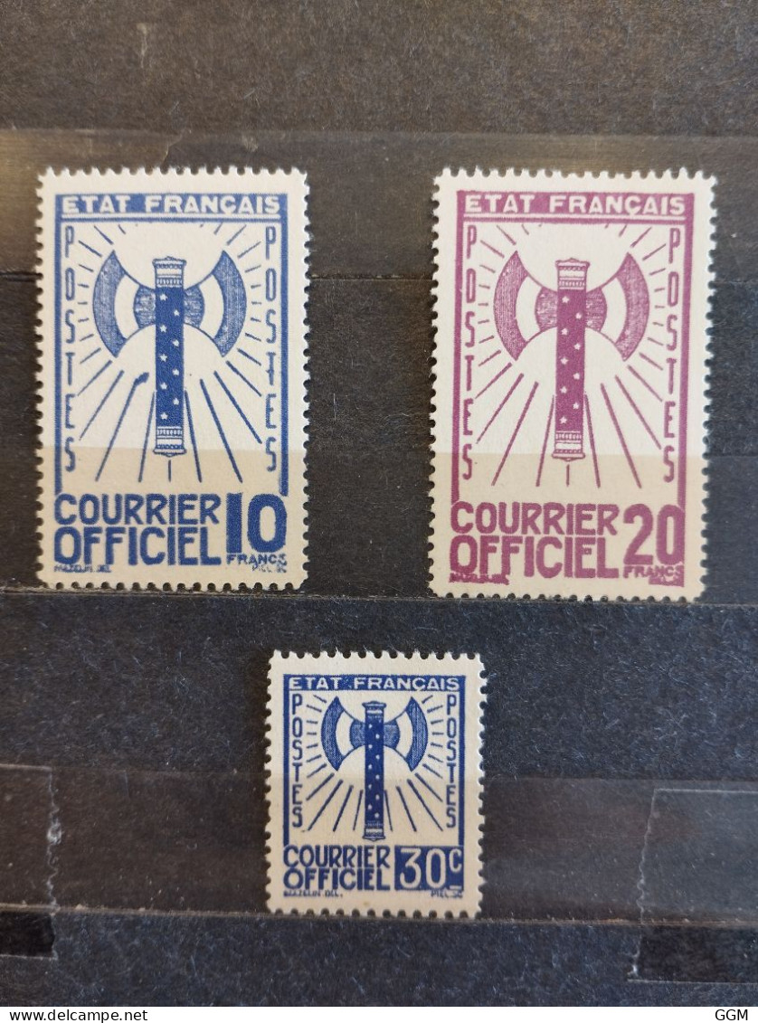 1943. Francia. Courrier Officiel. État Français. Nuevos Sin Goma - Mint/Hinged