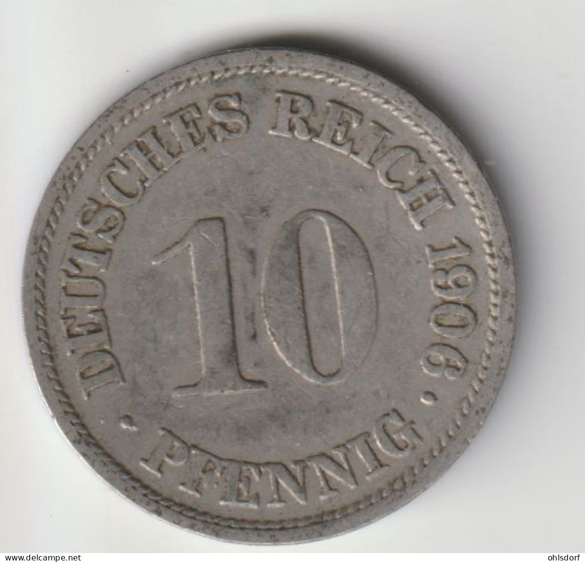 DEUTSCHES REICH 1906 F: 10 Pfennig, KM 12 - 10 Pfennig