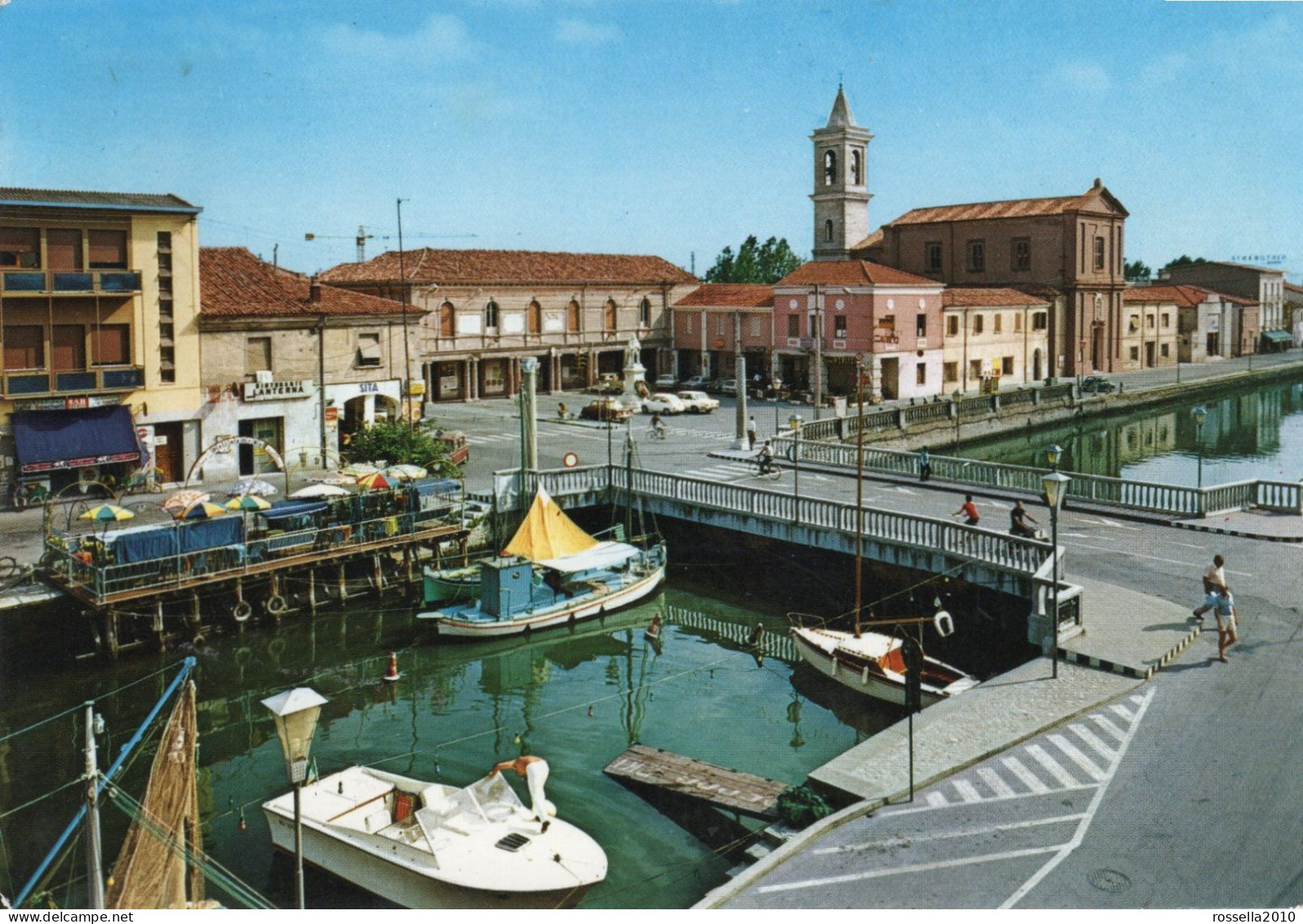CARTOLINA 1974 ITALIA FORLì CESENA CESENATICO PORTO CANALE E PIAZZA PISACANE Italy Postcard ITALIEN Ansichtskarten - Cesena