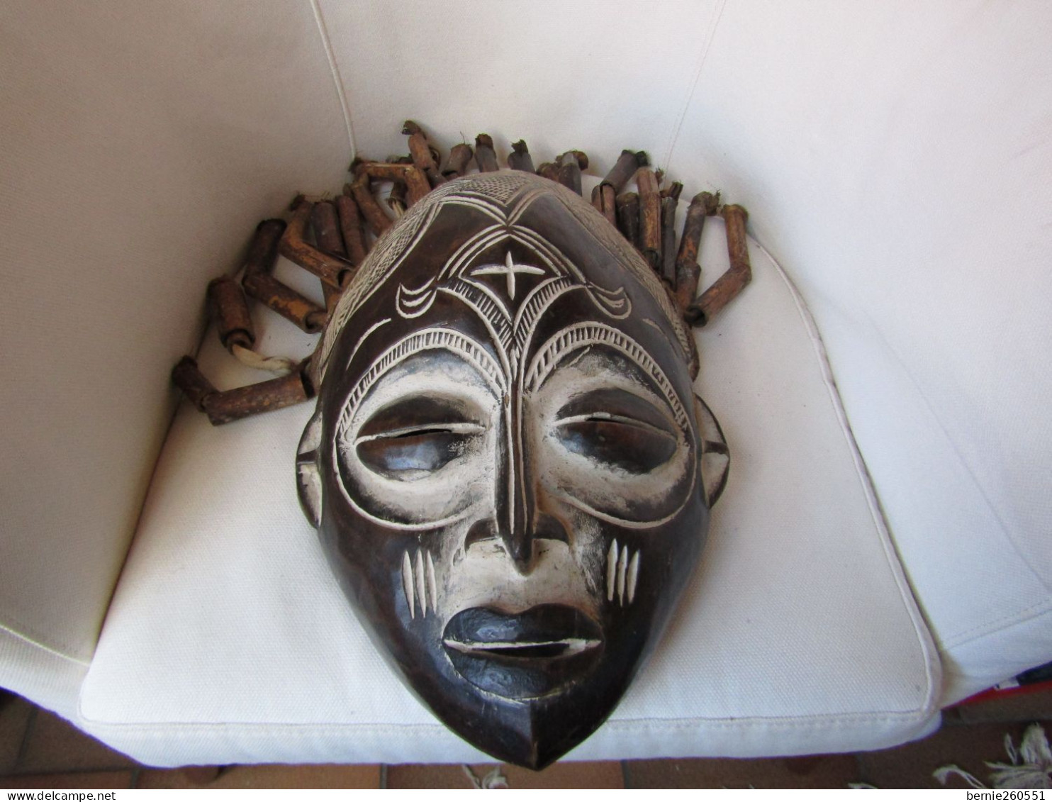 Formidable Masque Africain, Origine Angola - Art Africain