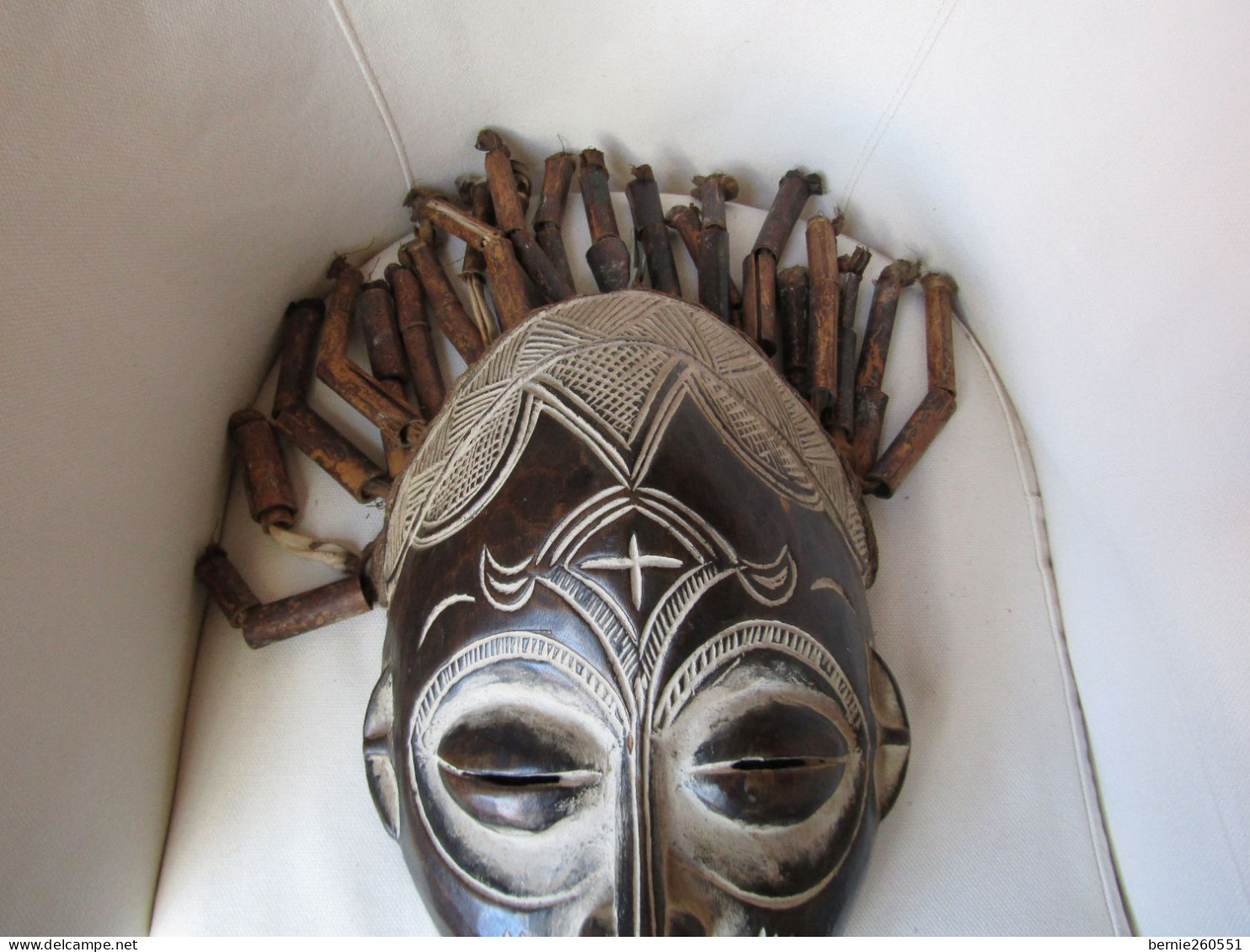 Formidable Masque Africain, Origine Angola - African Art