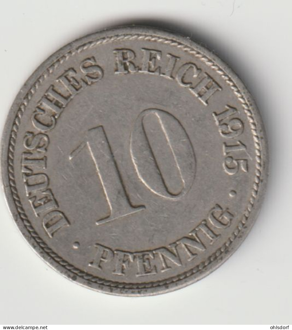 DEUTSCHES REICH 1915 F: 10 Pfennig, KM 12 - 10 Pfennig