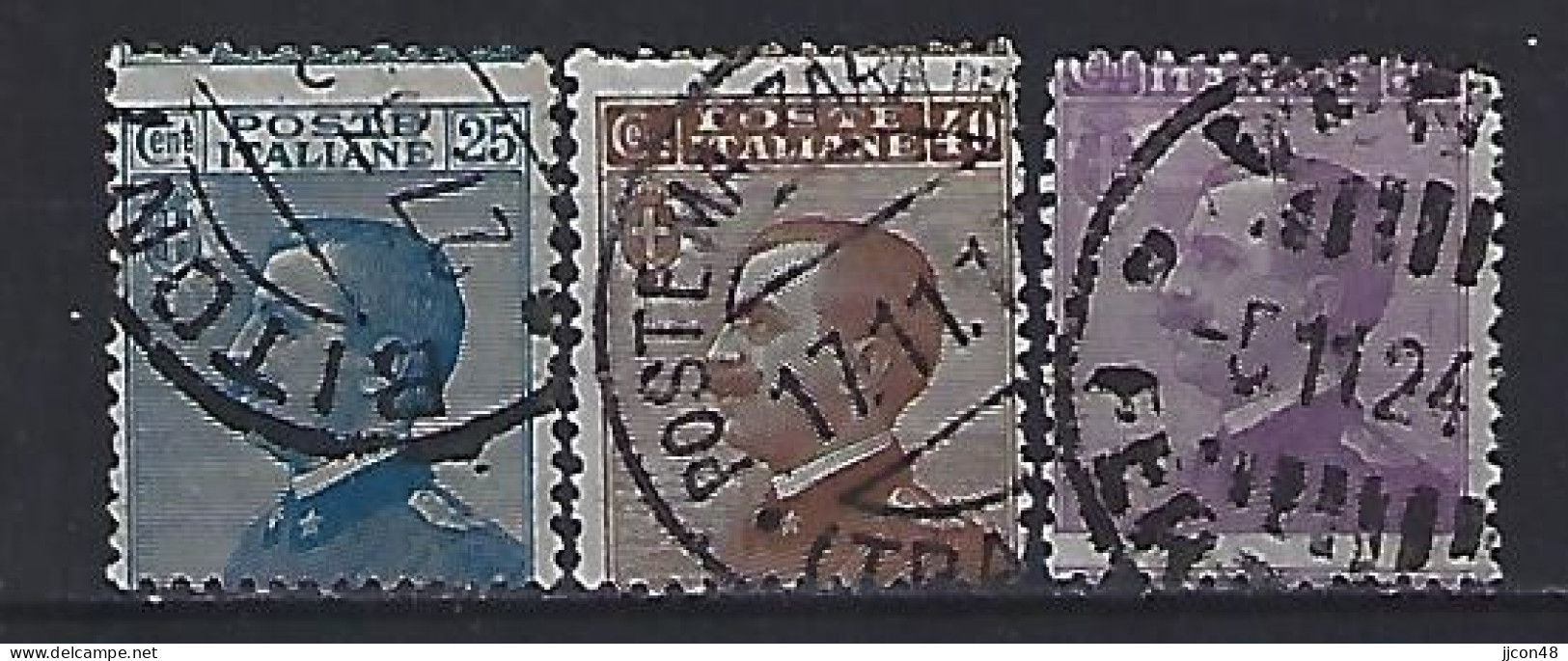 Italy 1908  Victor Emanual III (o) Mi.90-92 - Used