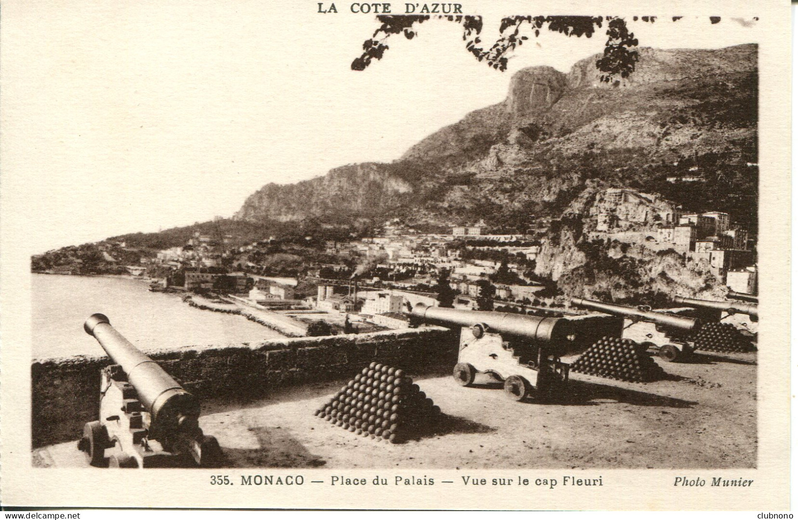 CPA - MONACO - PLACE DU PALAIS - VUE SUR LE CAP FLEURI  (IMPECCABLE) - Palais Princier