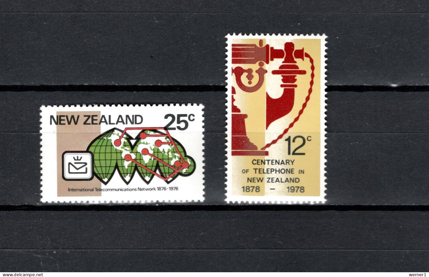 New Zealand 1976/1978 Space, Telephone Centenary 2 Stamps MNH - Océanie
