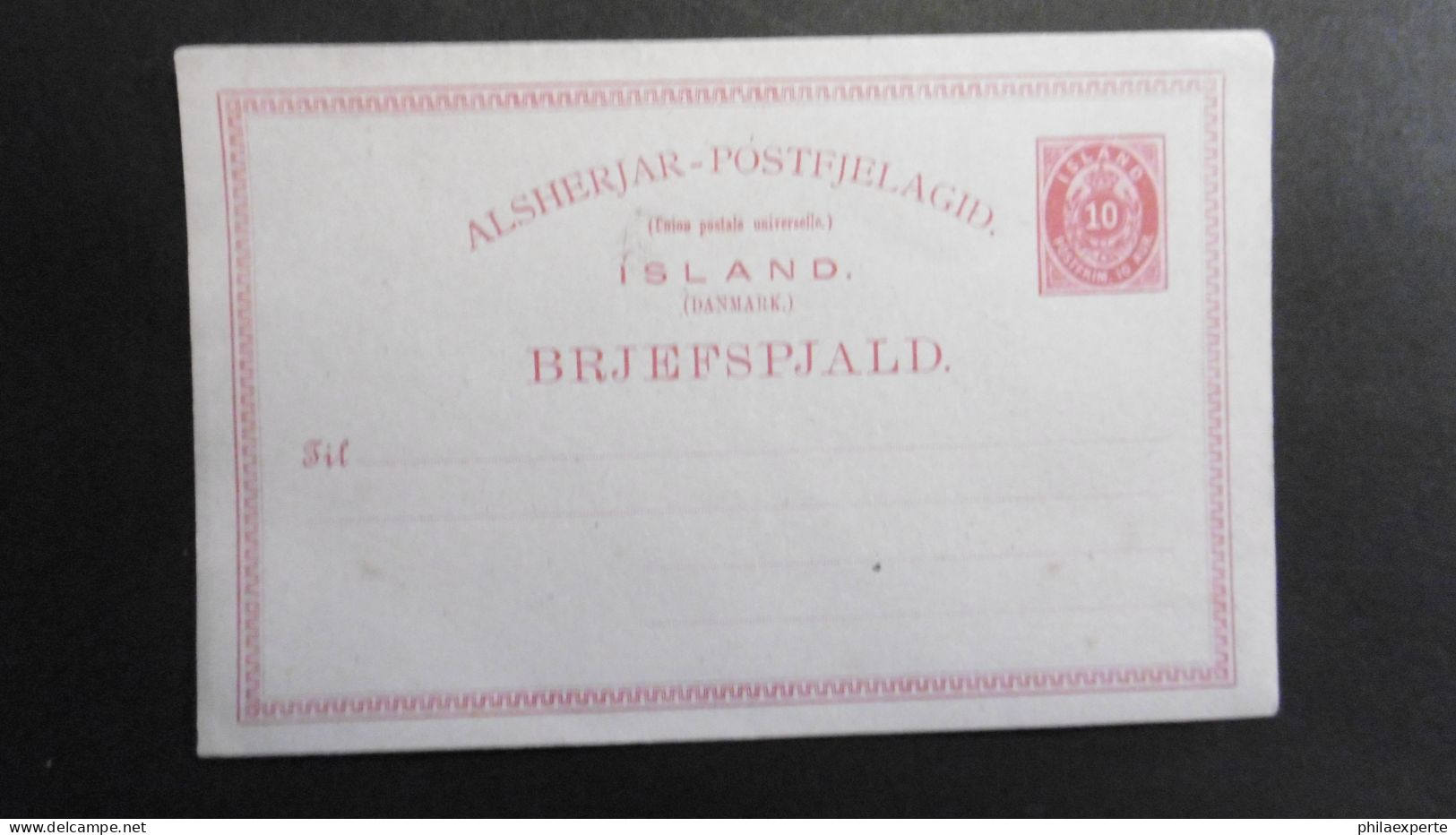 Island Mi. GA Karte P 8 */ungebraucht - Enteros Postales