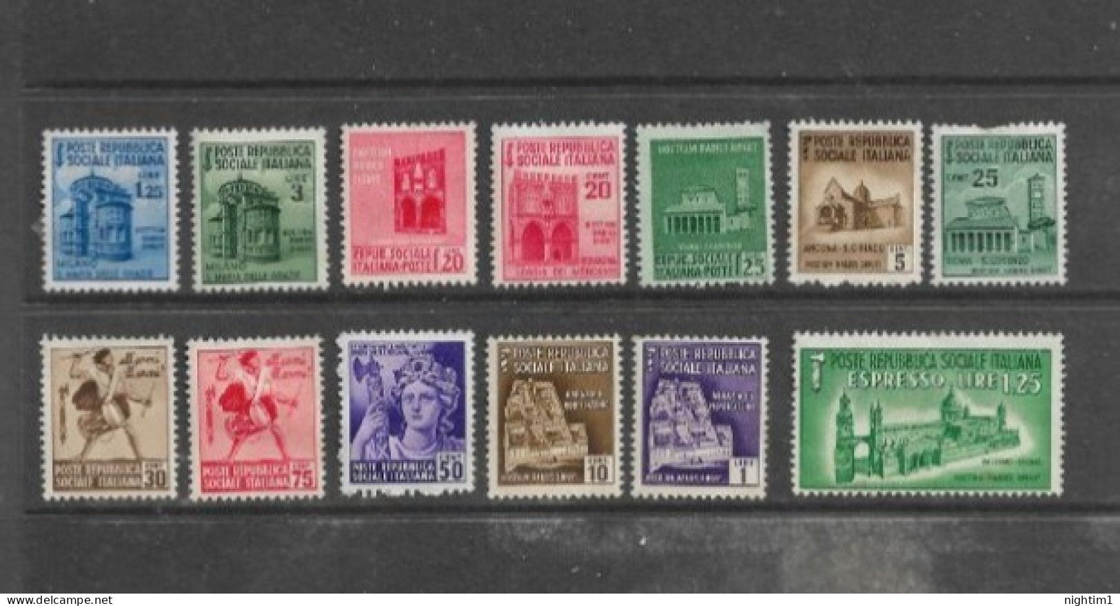 ITALY COLLECTION.  SOCIAL REPUBLIC DEFINITIVES. MINT. - Neufs