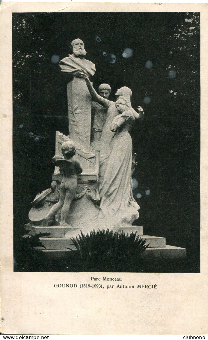 CPA - PARIS - PARC MONCEAU - STATUE - GOUNOD - Statuen