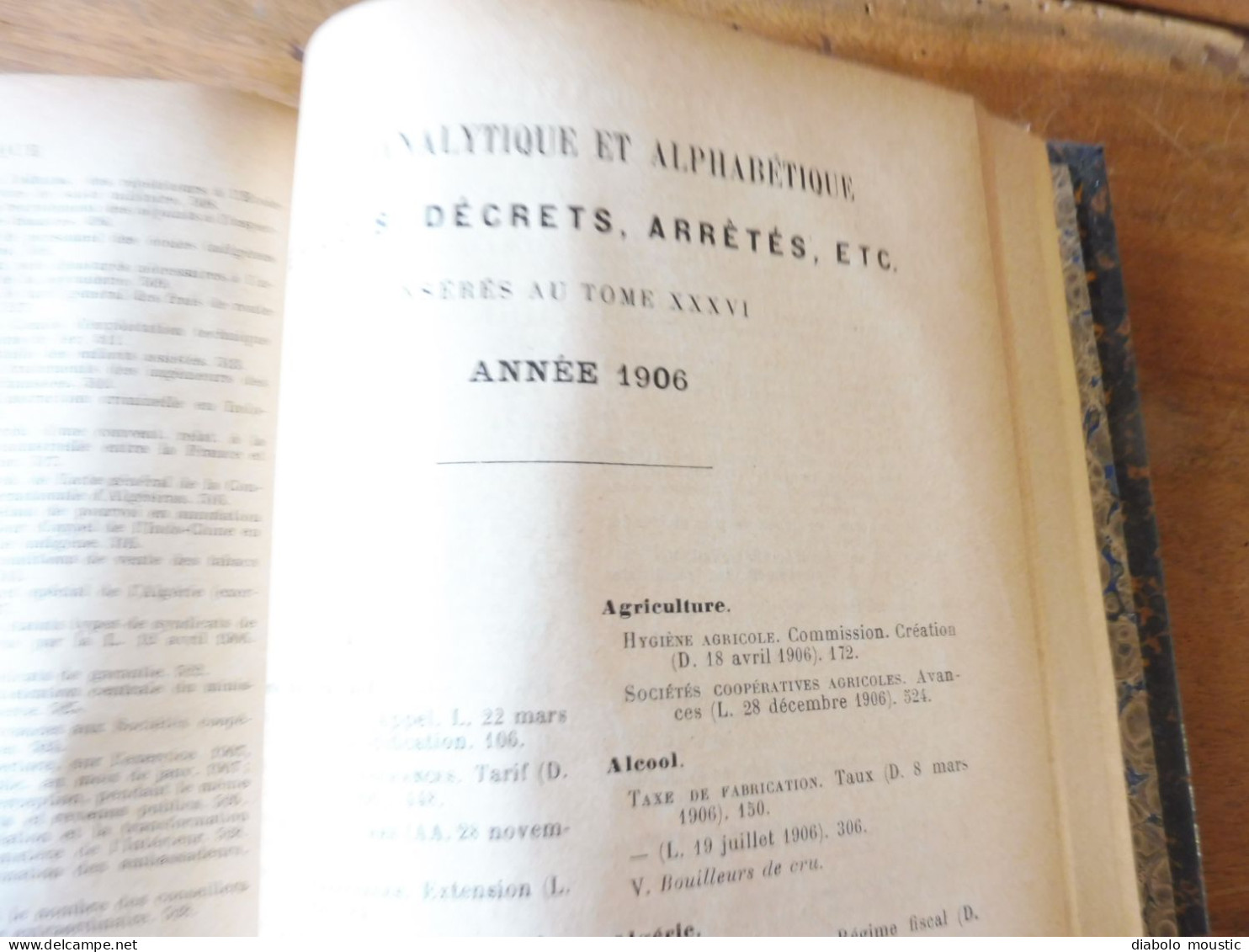 1906  RECUEIL des LOIS : Fraudes et répressions, Explosifs, Code pénal, Police sanitaire,  Etc ; Etc