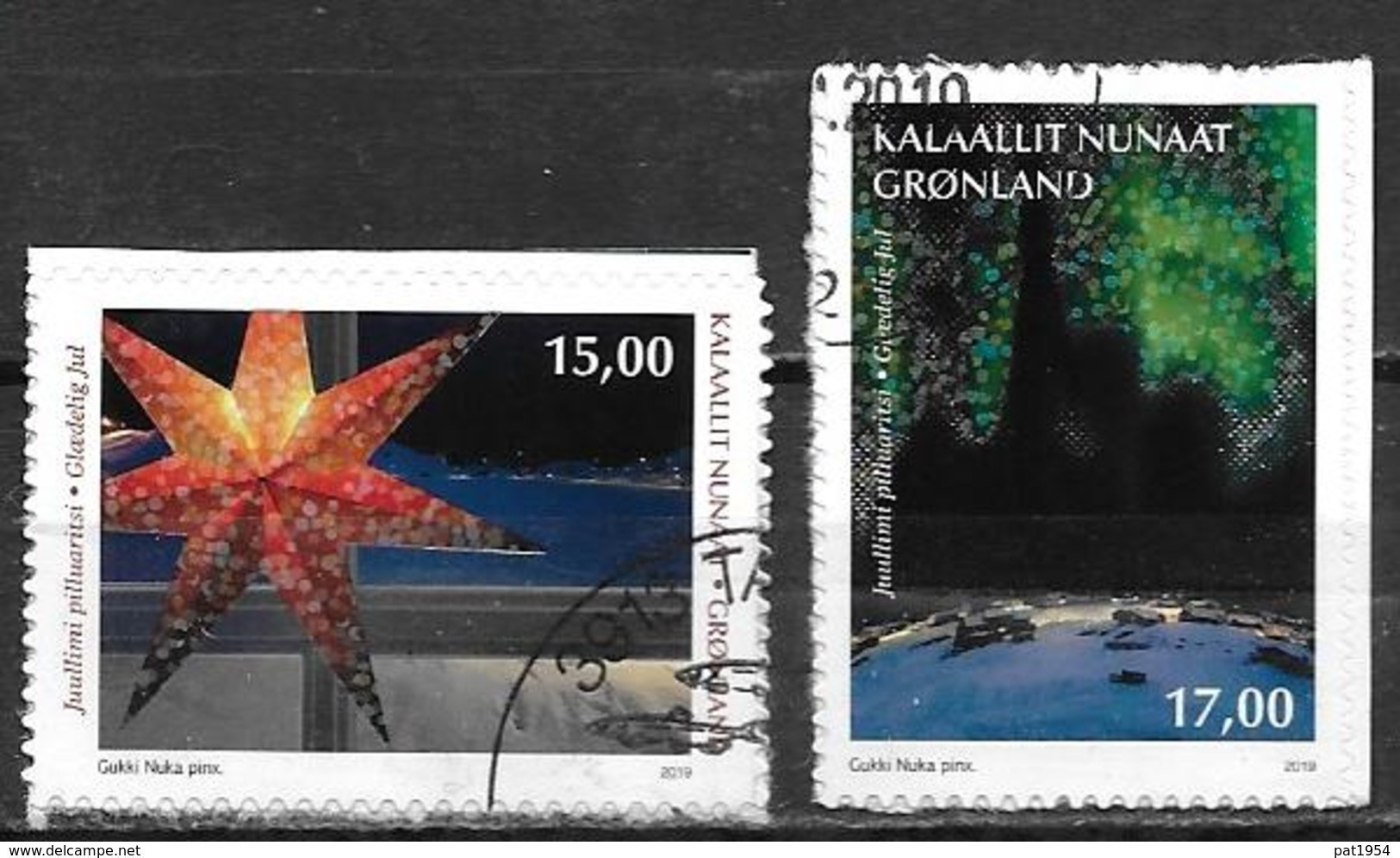 Groënland 2019, N° 808/809 Adhésifs Oblitéréz Issus De Carnet Noël - Used Stamps