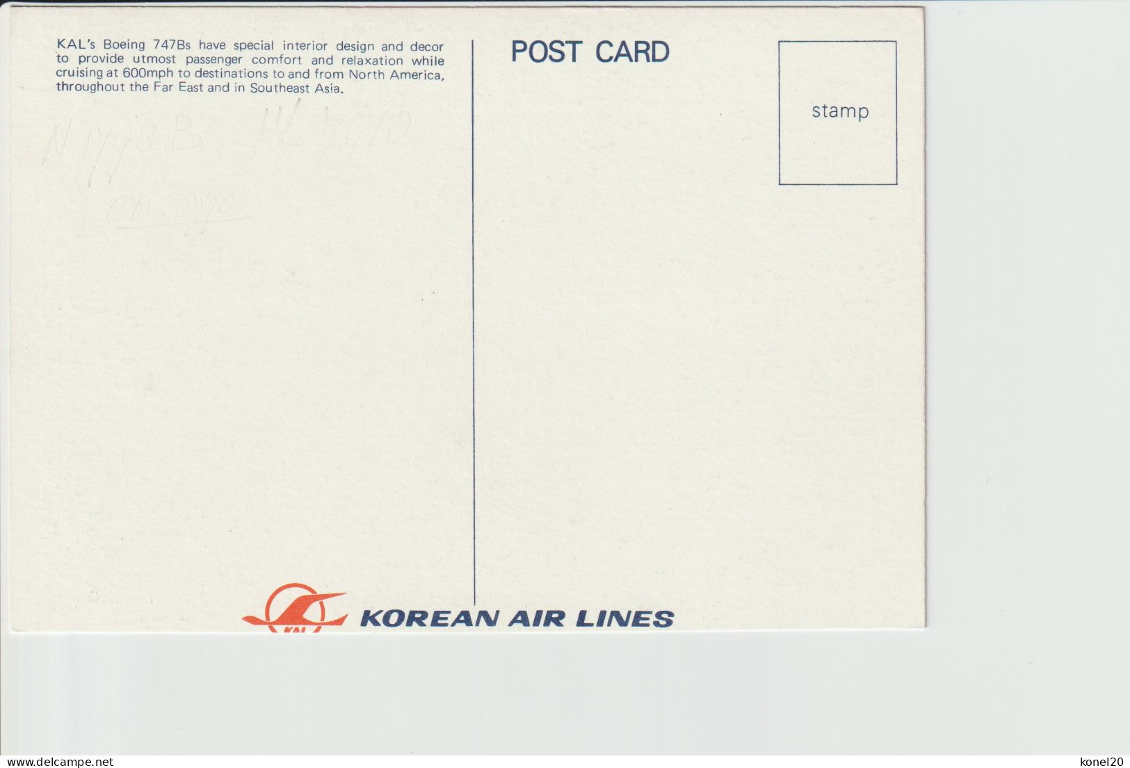 Vintagepc Korean Air Lines Boeing 747 Aircraft - 1919-1938: Between Wars