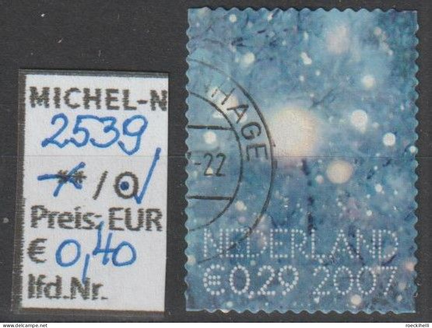 2007 - NIEDERLANDE - SM "Dez.marken - Schneefall" 0.29 € Mehrf. - O Gestempelt - S.Scan (2539o Nl) - Gebruikt