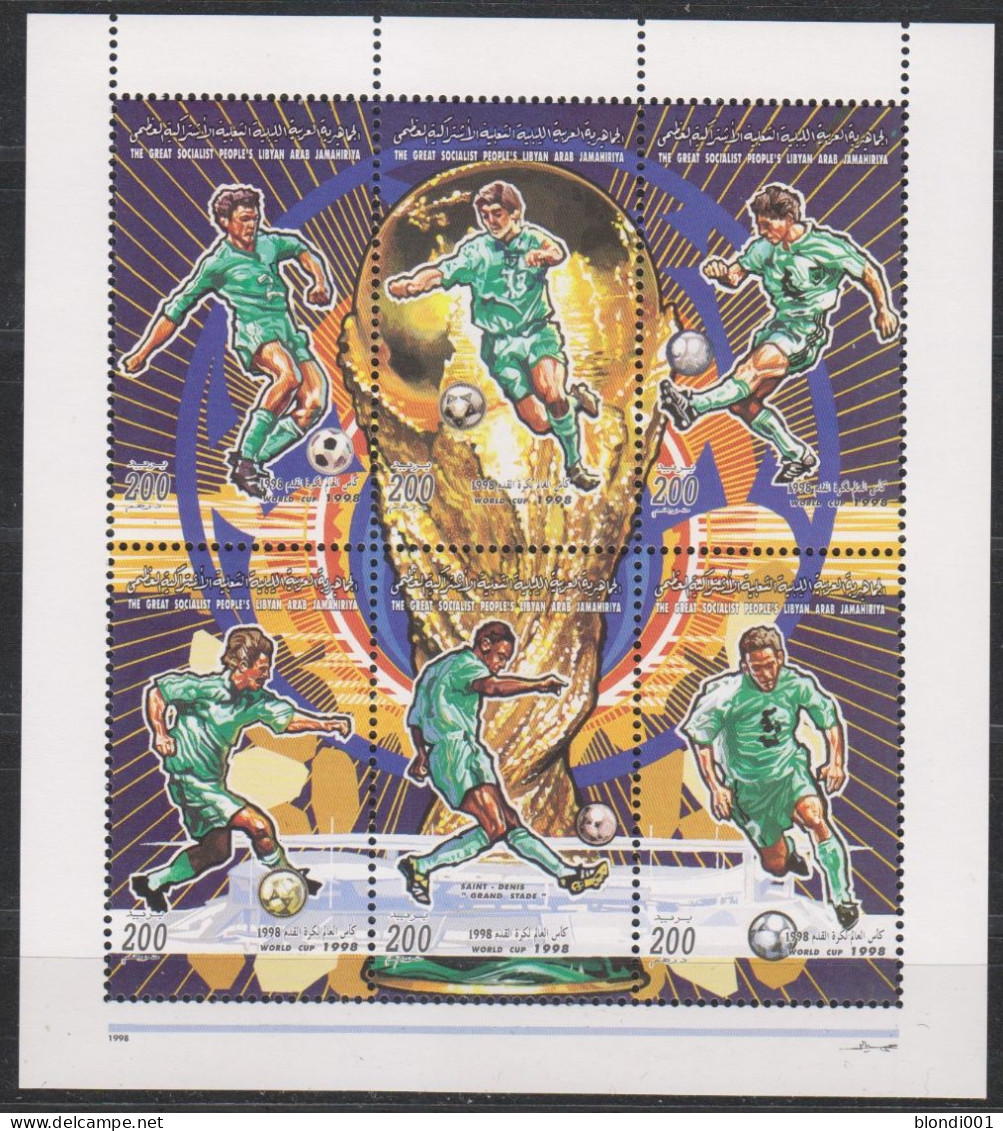 Soccer World Cup 1998 - LIBYA - Sheet MNH - 1998 – Francia