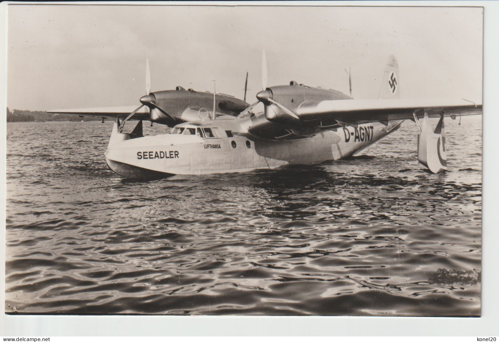 Vintage Rppc Lufthansa Dornier Do 26 Seeadler Flugzeug Aircraft - 1919-1938: Entre Guerres