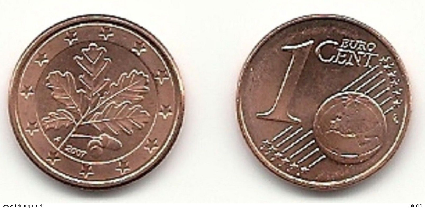 1 Cent, 2007 Prägestätte (A) Vz, Sehr Gut Erhaltene Umlaufmünze - Germania