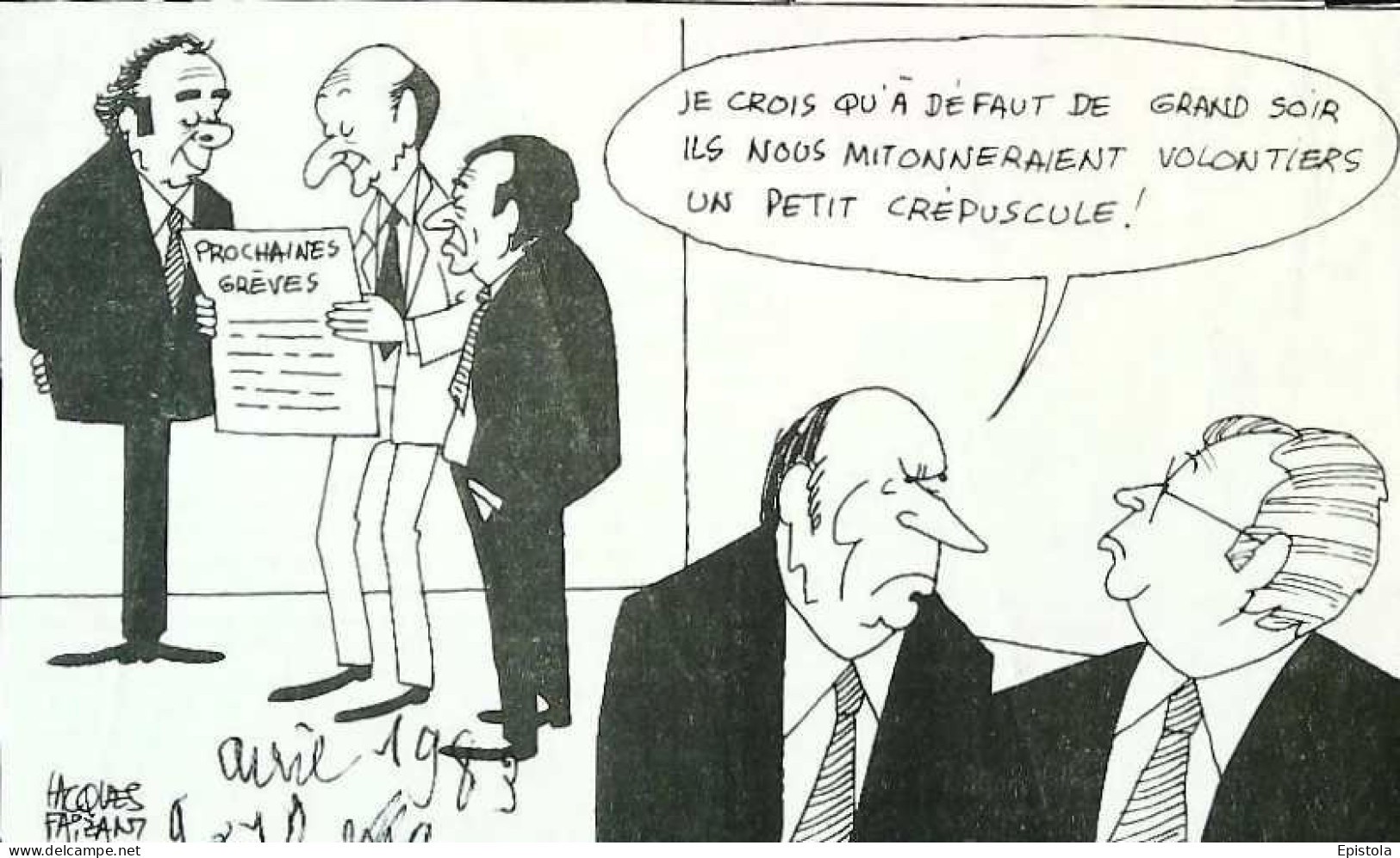 ► Coupure De Presse  Quotidien Le Figaro Jacques Faisant 1983  Mitterrand   Prochaines Grèves  Krasucki - 1950 - Nu