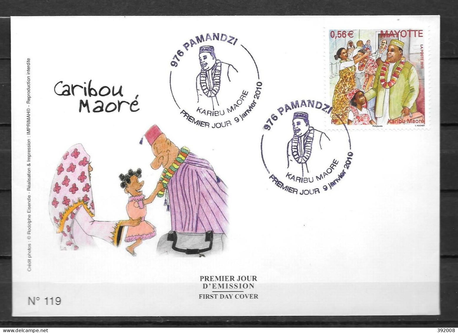 2010 - 232 - FDC - Le Karibu Maoré - 15- 2 - Altri & Non Classificati