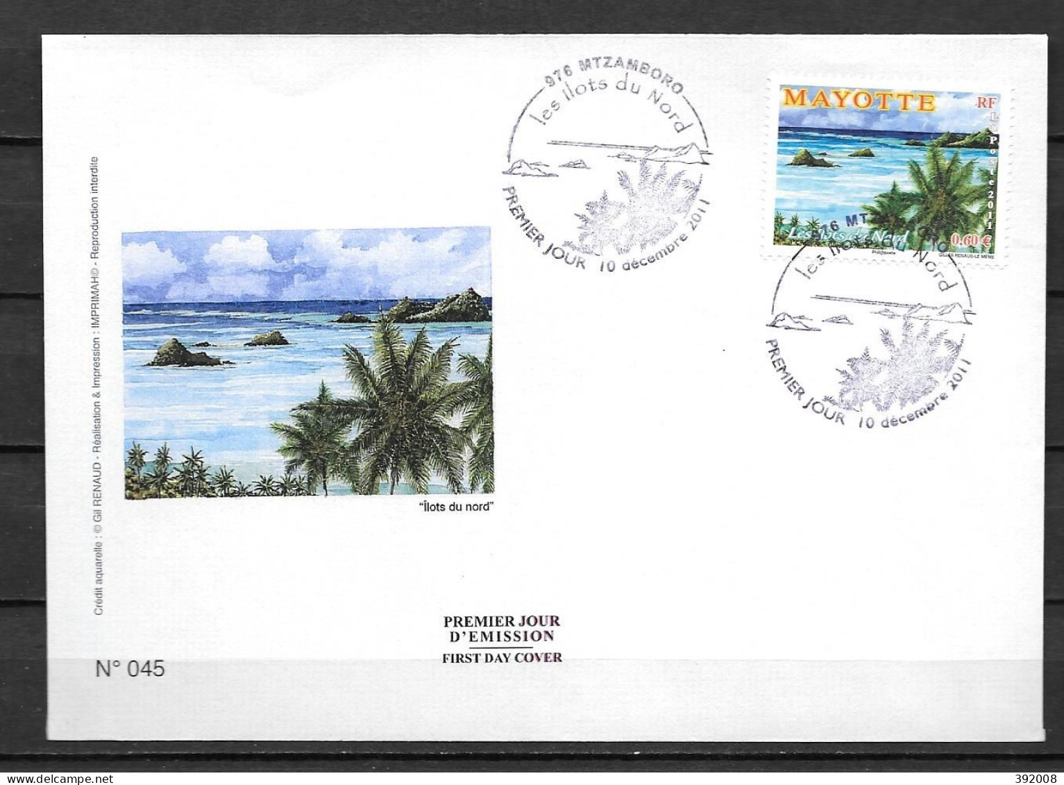 2011 - 264 - FDC - Les Ilots Du Nord - 17 - Sonstige & Ohne Zuordnung