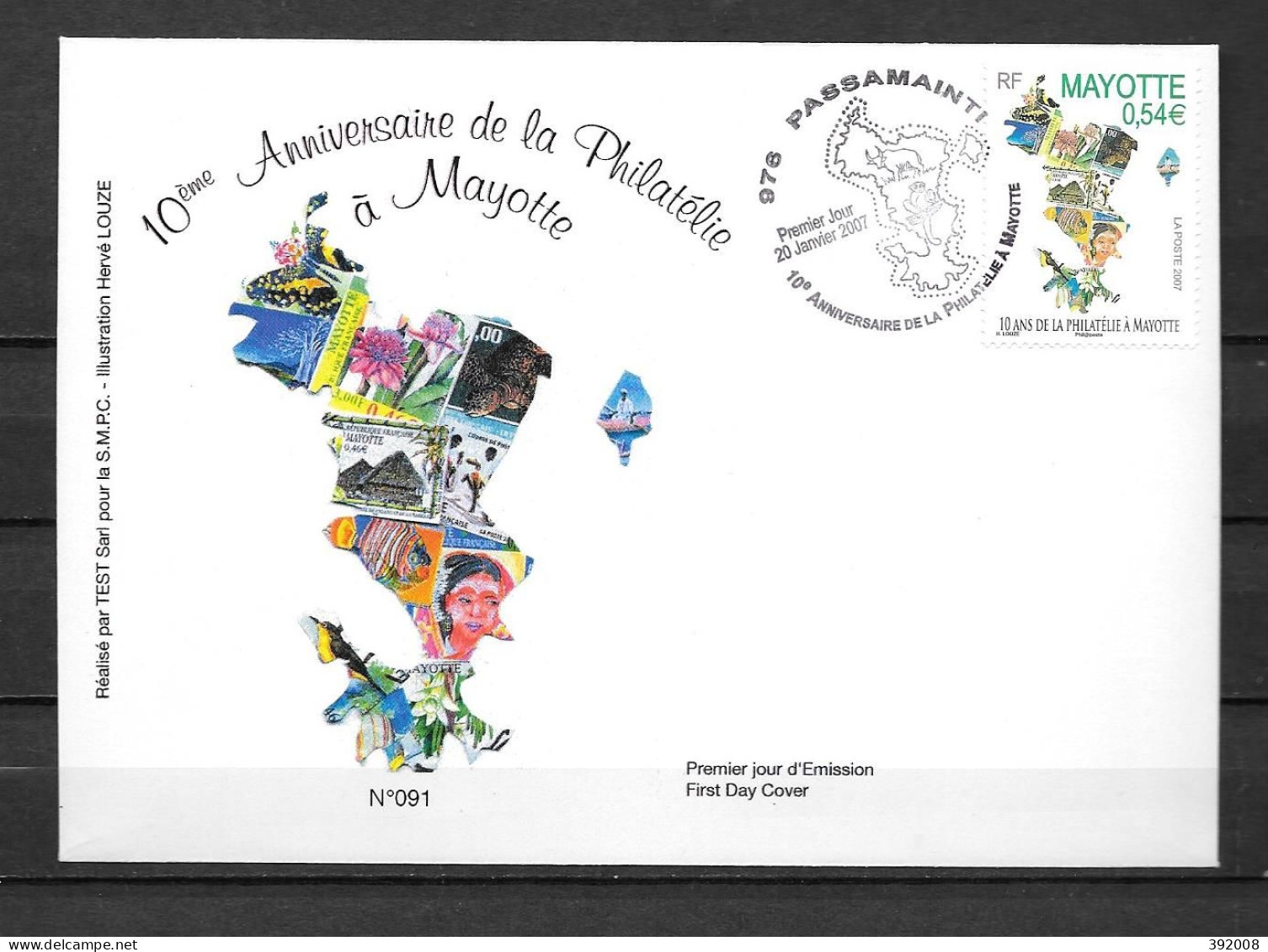 2007 - 194 - FDC - 10 Ans De Philatélie à Mayotte - 12 - Sonstige & Ohne Zuordnung