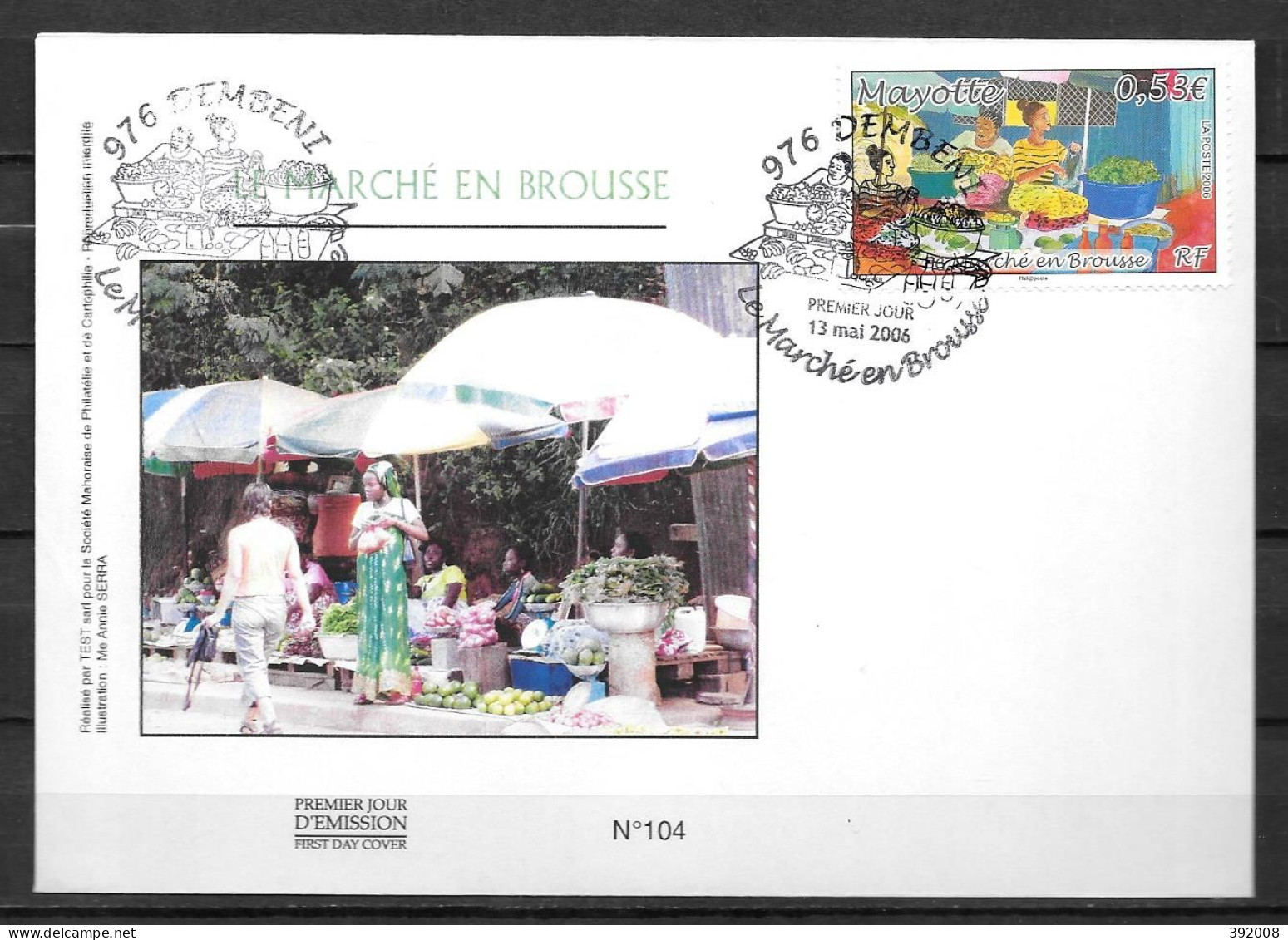 2006 - 189 - FDC - Le Marché En Brousse - 11 - Sonstige & Ohne Zuordnung